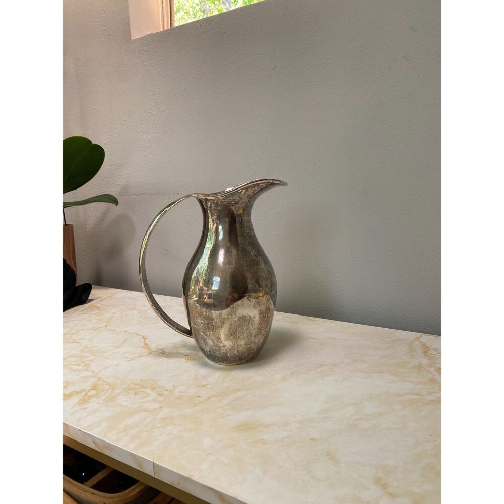Vintage Mid-Century Mexican Sterling Silver 925 Modernist Pitcher by Zurita
